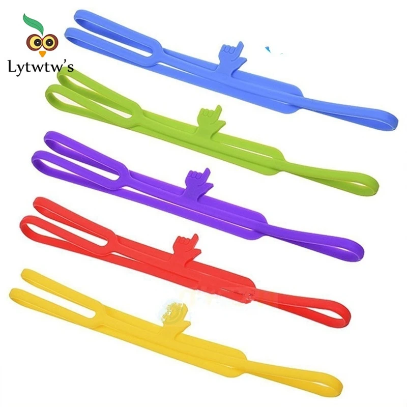 1 Piece Lytwtw's Hot Sale New Cute Silicone Finger Pointing Bookmark Book Mark Office School Supply Funny Gift