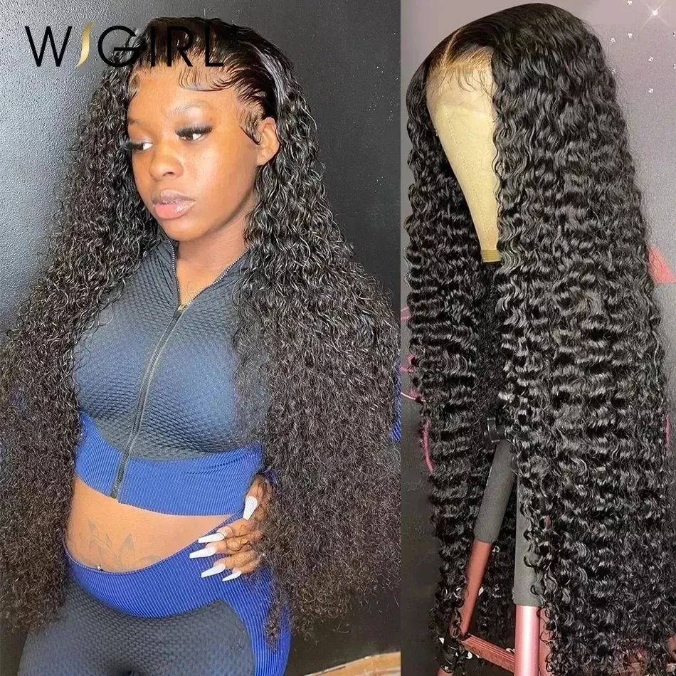 Wigirl 30 40Inch Loose Deep Wave 13x6 HD Transprent Human Hair Wigs Brazilian Water Curly 5X5 Lace Front Closure Wig For Women