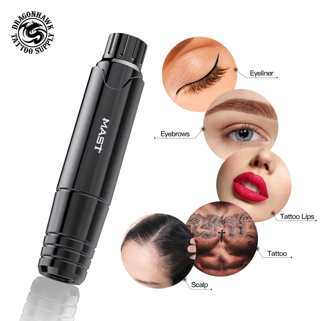 Top Permanent Makeup Machine Rotary Tattoo Gun Pen Eyebrow Lips Tattoo Machine Pen Device Set Accessories for Tattoo