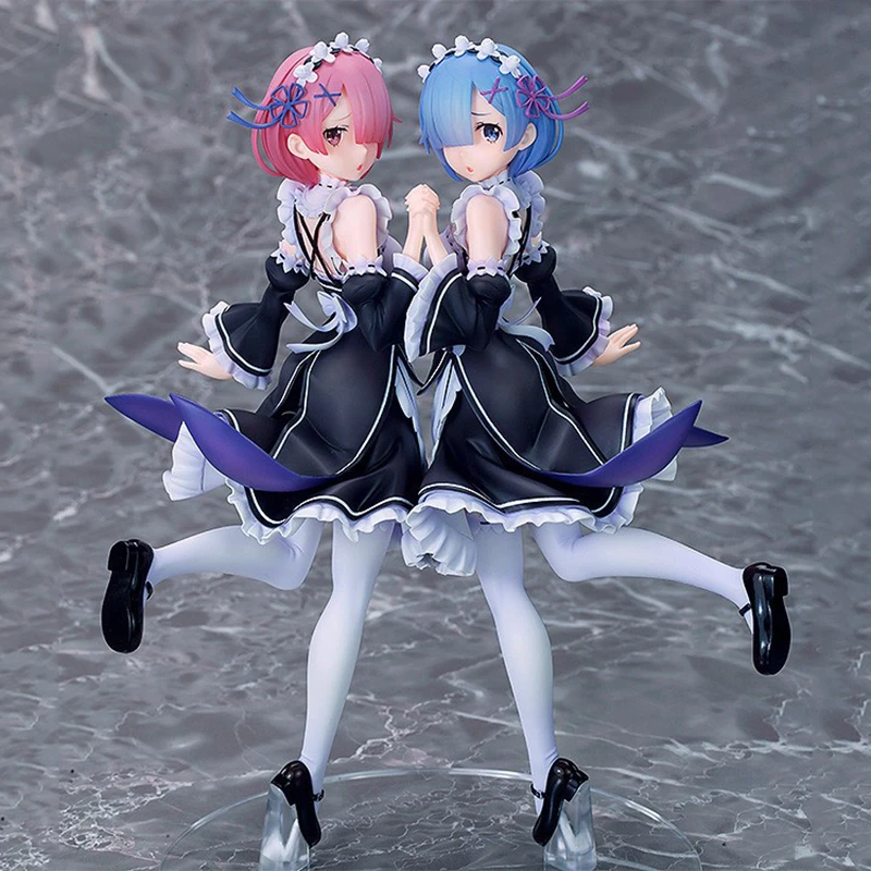 Super Special Anime Re:Life In A Different World From Zero Rem Ram PVC Action Figure Twins Ver. 1/7 Maid Fit Beautiful Girl