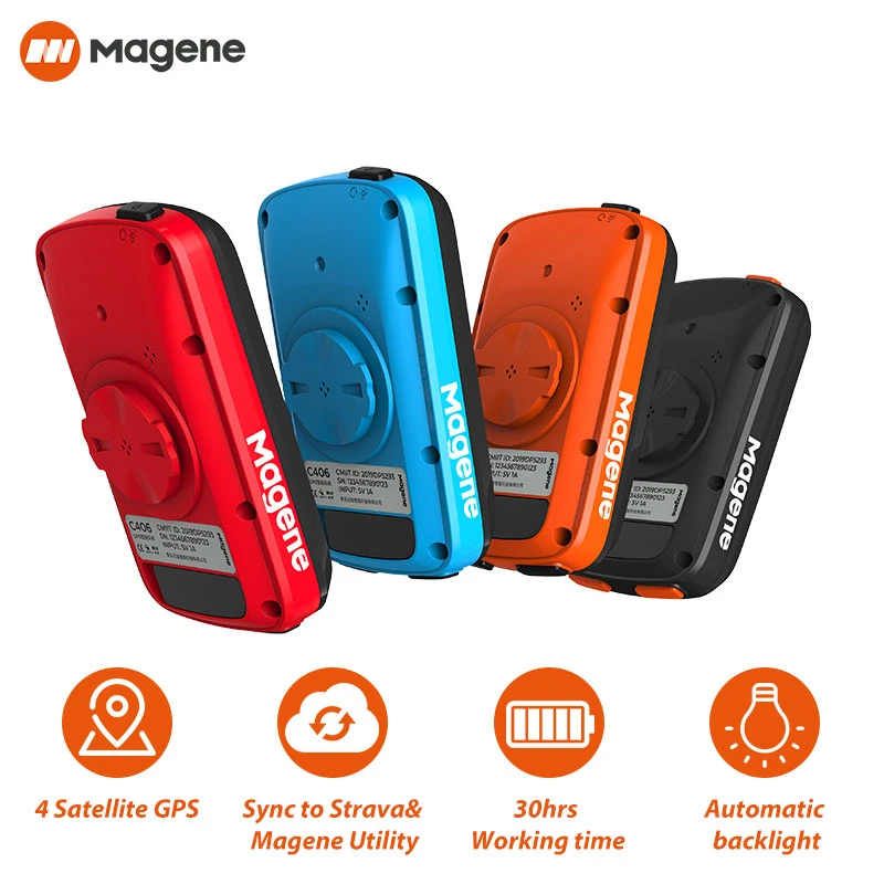 Magene GPS Bike Computer Wireless Bicycle Speedometer Odometer with 2.5 Inch LCD Display Waterproof Support Bluetooth  Ant Data