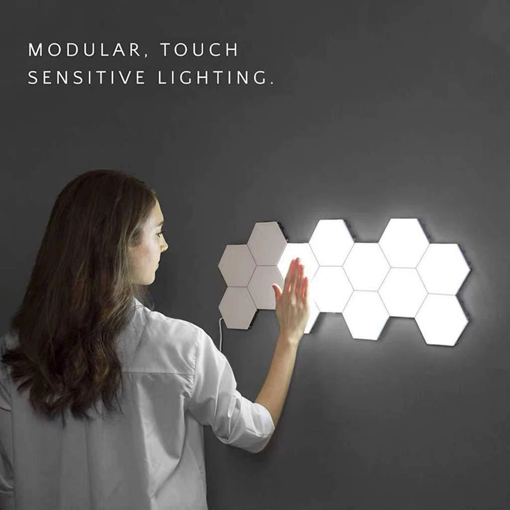 LTOON Touch Wall Lamp Creative Honeycomb Modular Assembly Helios Quantum lamp LED Magnetic decoration Wall Light Bedroom Lamp