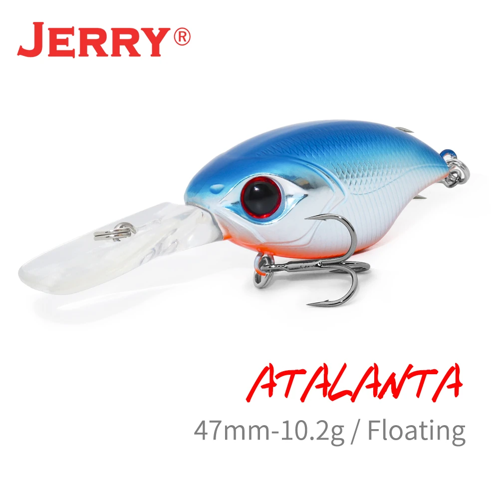 Jerry Atalanta deep diving wobbler ultralight fishing lures plug floating rattling 47mm crank bait black bass pike trout baits