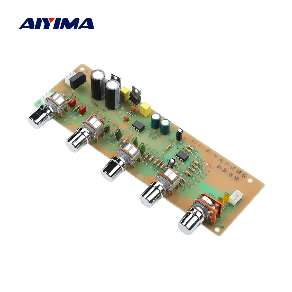 AIYIMA 2.0 HIFI AN4558 Audio Preamplifier Board Bass Midrange Treble Balance adjustable Audio Preamp Board With Tone Control