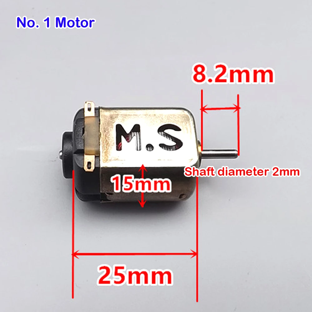 Large Current Mini 130 Motor DC 2.4V 3V 48000RPM High Speed Strong Magnetic Carbon Brush Toy Model Motor  Four-wheel Drive