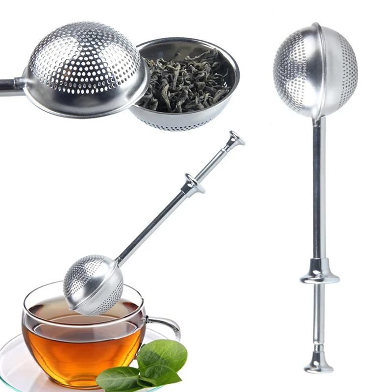 Stainless Steel Teapot Tea Strainer Ball Shape Mesh Tea Infuser Filter Reusable Tea Bag Spice Tea Tool Accessories Drop Shipping
