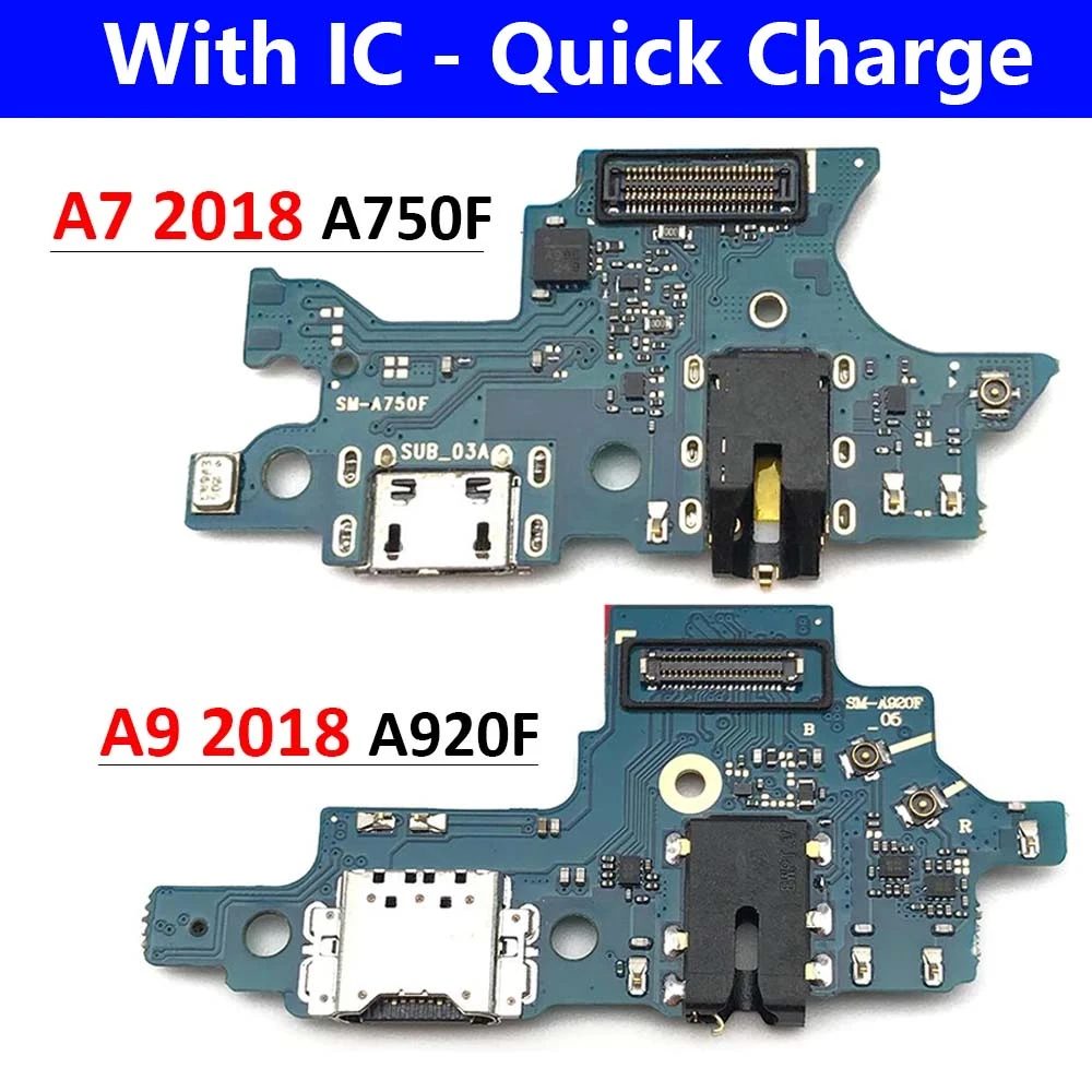 New Charging Port Connector Board Flex Cable For Samsung Galaxy A7 2018 A750 A750F / A9 2018 A920 A920F USB Charging Board