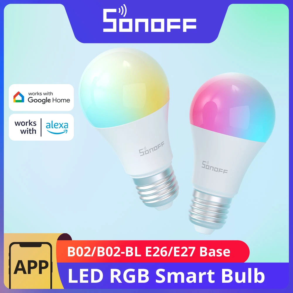 SONOFF Wi-Fi Smart LED E27 Bulb 220-240V Dimmable Dual Multi Color Temperature Ajustable Group Voice Control via eWeLink Alexa