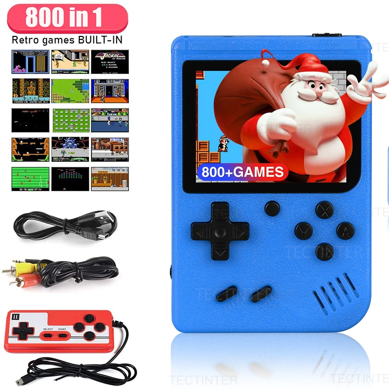 800 IN 1 Retro Video Game Console Handheld Game Player Portable Pocket TV Game Console AV Out Mini Handheld Player for Kids Gift