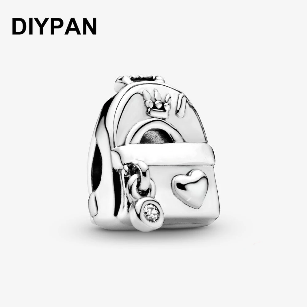 Backpack Charm Fit Original Pandora Bracelet Charms 925 Sterling Silver Charm Bead DIY Jewelry Berloque