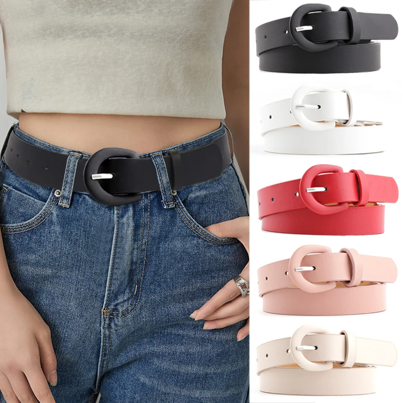 2020 New Women's Cute Black Red White Wide Leather waist Belt Female Decorative waist Strap Belts For Women Jeans Dress Belt
