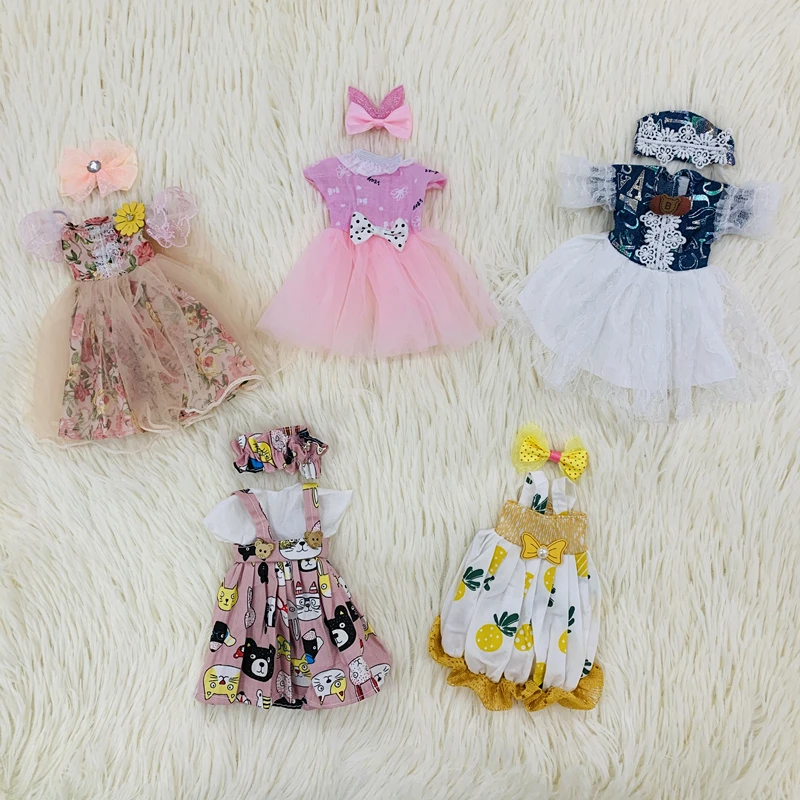 New 1/6 BJD Doll Accessories 10 Inch Doll's Dress for 30cm Doll Clothes Hat Kids DIY Dress Up Toy Clothes Gifts for Girls