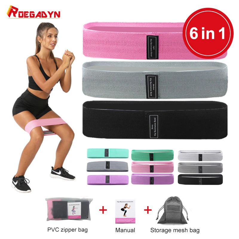 Drop Shipping 1Pcs OEM Hip Leg Training Rubber Fitness Resistance Bands Booty Fabric Resistance Bands Set Elastic Band For Sport