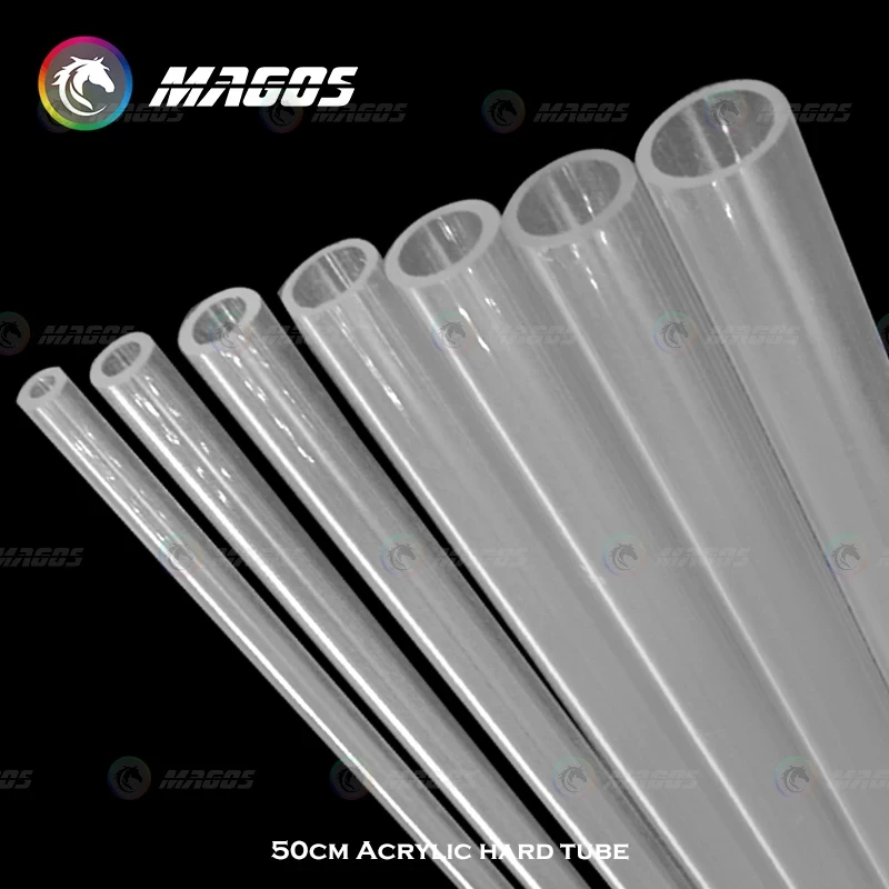 Transparent Acrylic Tube Water Cooling kit Hard Pipe OD 8mm 10mm 12mm 14mm 16mm 18mm 20mm  PC Case, PMMA Organic glass tube 50cm