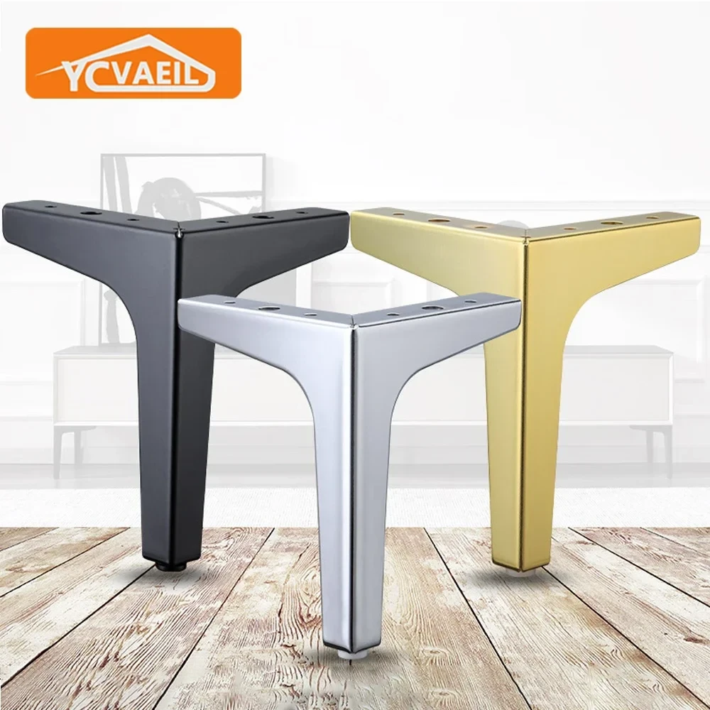 4pcs Black Gold Coffee Table Legs for Metal Furniture Sofa Bed Chair Leg Iron Desk Cabinet To The Dresser Foot Bathroom