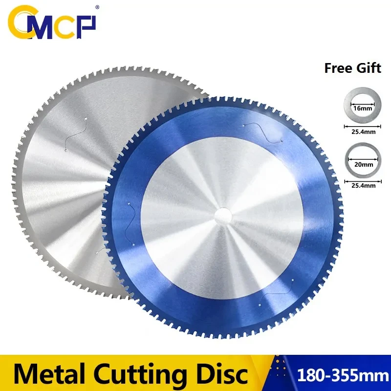 CMCP Metal Cutting Blade 36/48/60/66/80/90T Carbide Circular Saw Blade 180-355mm Nano Blue Coated Metal Cutting Disc