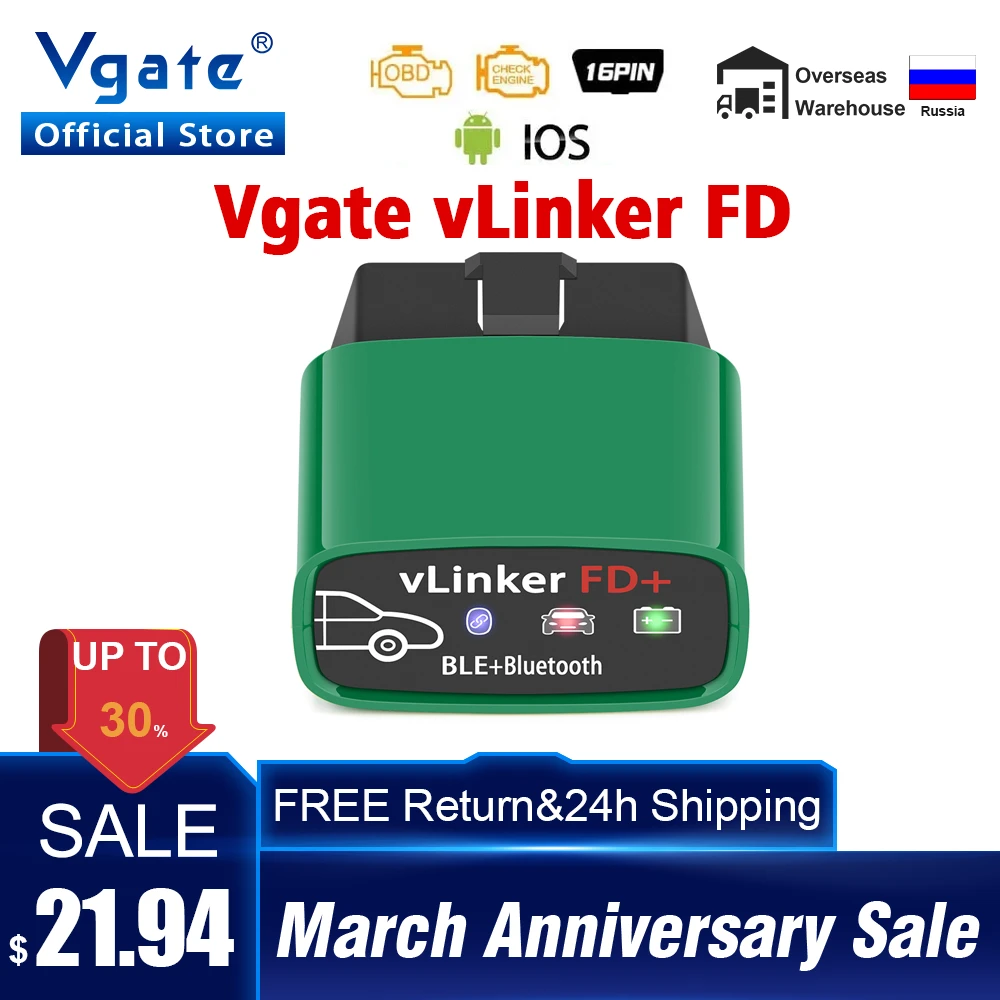 Vgate vLinker FD ELM327 FORScan For Ford wifi Bluetooth-4.0 OBD2 Car Diagnostic Auto Tool OBD 2 Scanner J2534 PK ELM 327  V 1 5
