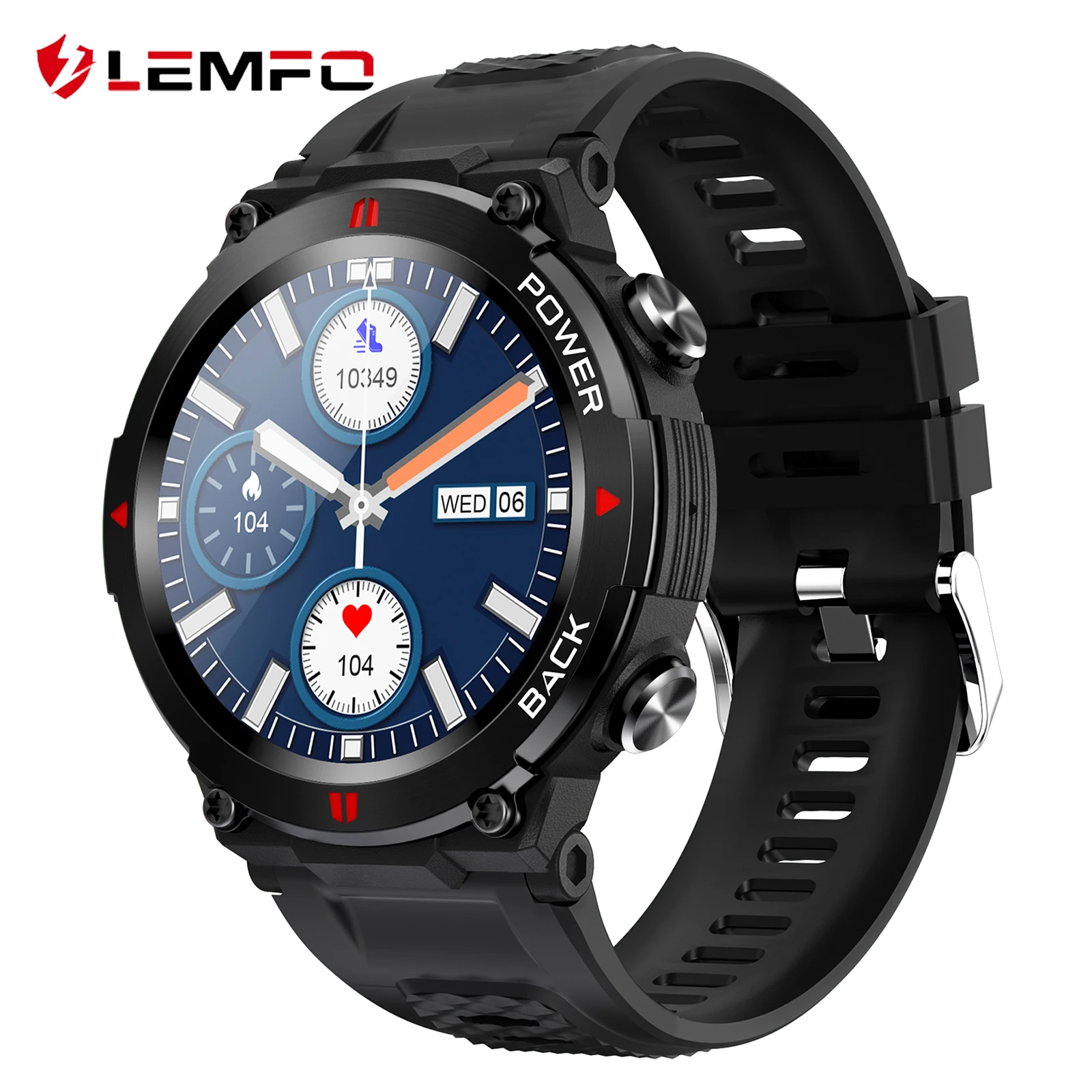 LEMFO Smart Watch Men 2021 Bluetooth Call Custom Watch Faces 3 Side Buttons Super Long Standby Sport Smartwatch For Android IOS