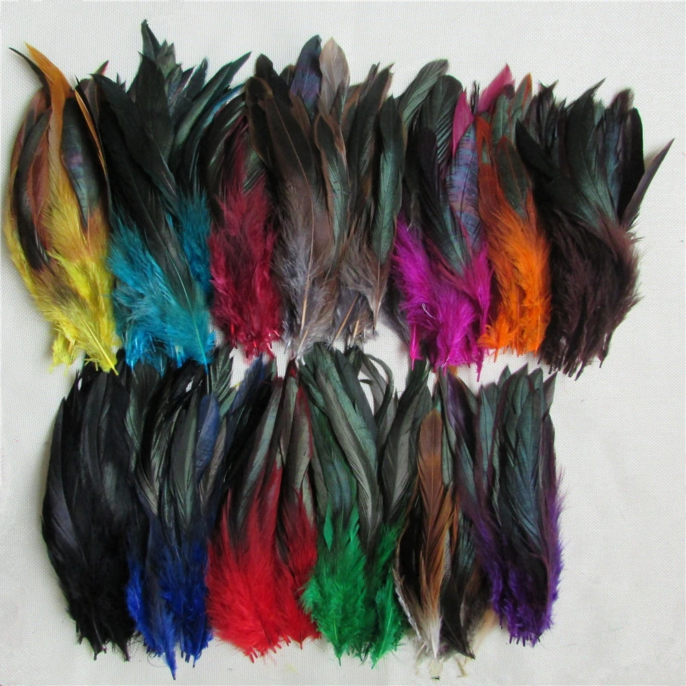 13 kind of high quality DIY dye pheasant  feather 50  root sell 12.5-20cm/ 5-8''