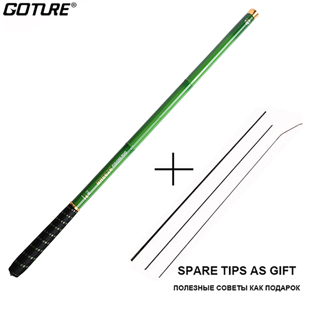 Goture Telescopic Fishing Rod Carbon Fiber 3.0m-7.2m Stream Fishing Rods Ultra Light Hand Pole Carp Fishing Feeder Rod Tenkara