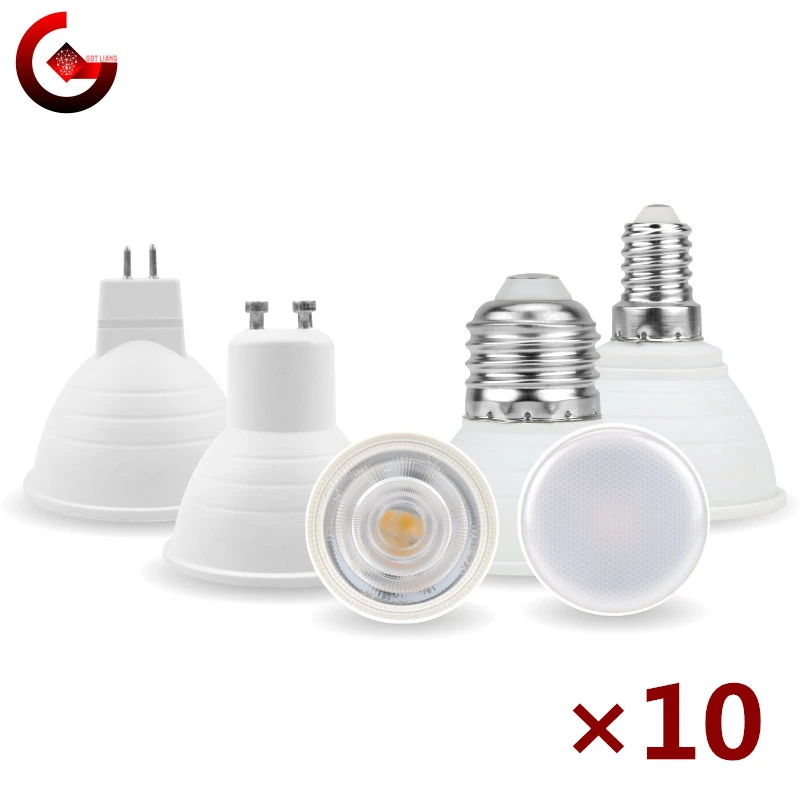 10pcs/lot MR16 GU10 E27 E14 Lampada LED Bulb 6W 220V Bombillas LED Lamp Spotlight Lampara LED Spot Light 24/120 degree Lighting