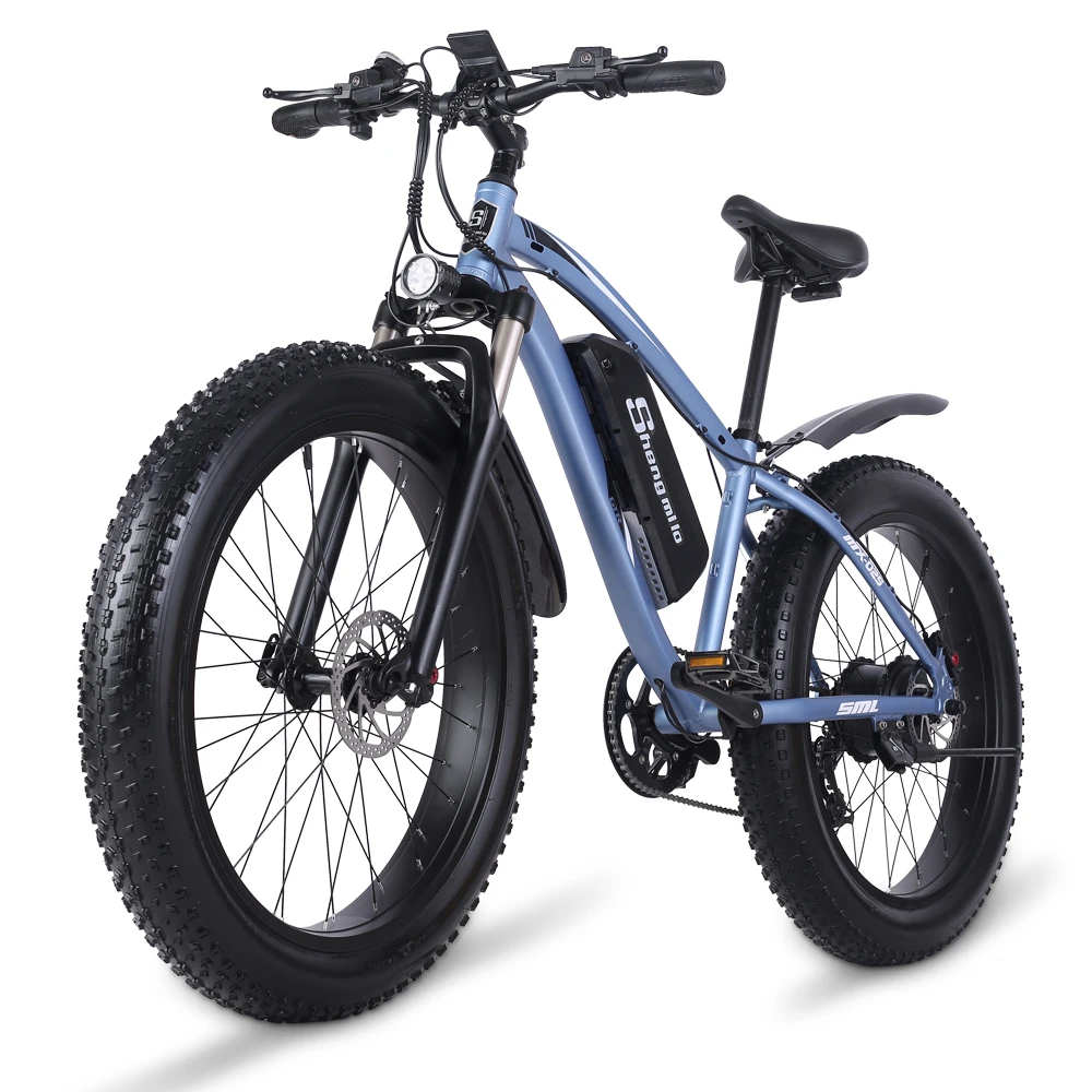 Shengmilo Electric Bike 1000W Mens Mountain Bike Snow Bike Electric Bicycle  Ebike 48V17Ah Electric Bicycle 4.0 Fat Tire e bike