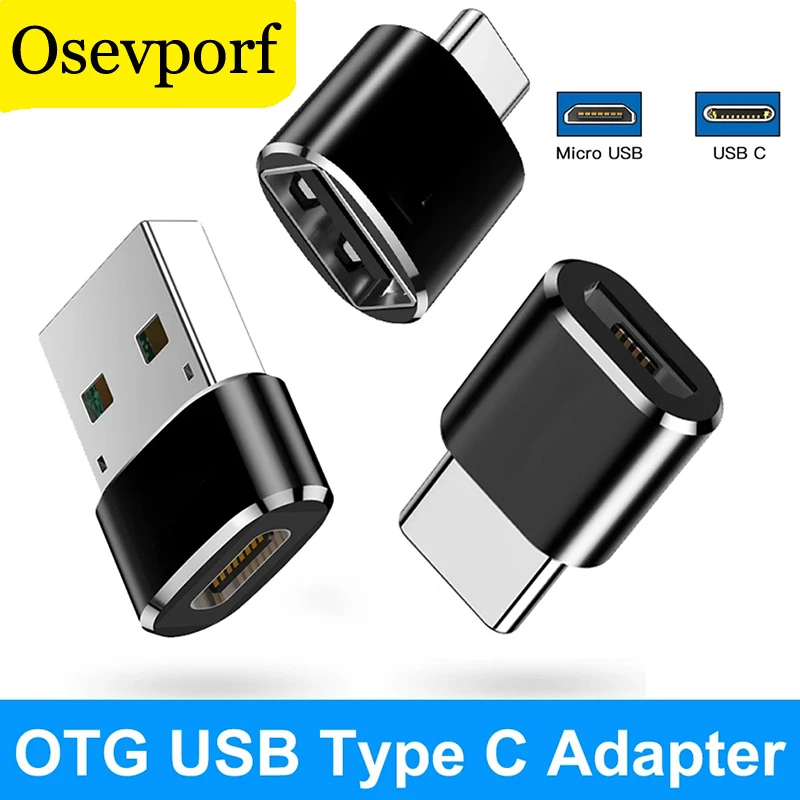 OTG USB Type C Adapter USB To Type-c Data Converter USB C OTG Adapter For Samsung S9 S8 S10 Plus Xiaomi Samsung USBC Charge Cabo