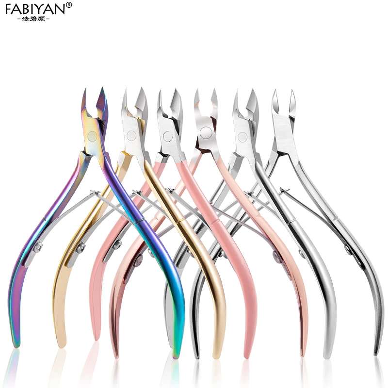 Stainless Steel Cuticle Nippers Scissor Cutter Dead Skin Remover Clipper Trimmer Acrylic Manicure Pedicure Nail Art Care Tools