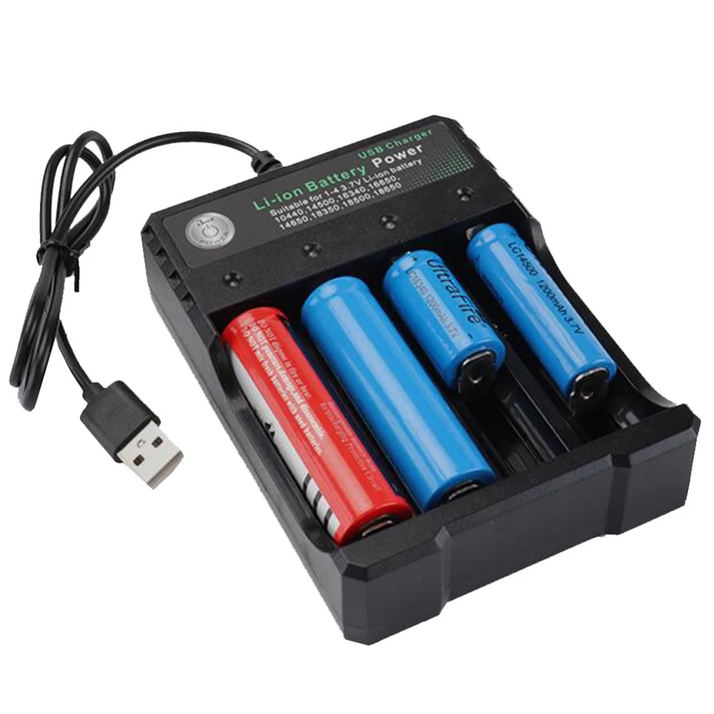 New 4.2V 18650 Charger Li-ion battery USB Independent Charging Portable Electronic 18650 18500 16340 14500 26650 Battery Charger