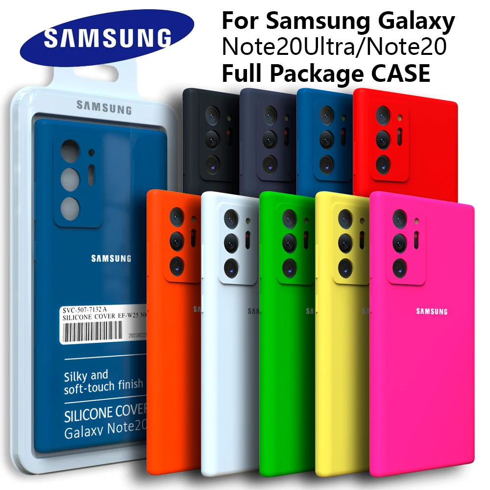 Note20 Case Ultra Original Samsung Galaxy Note20Ultra Silky Silicone Cover High Quality Soft-Touch Back Protective Galaxy Note10