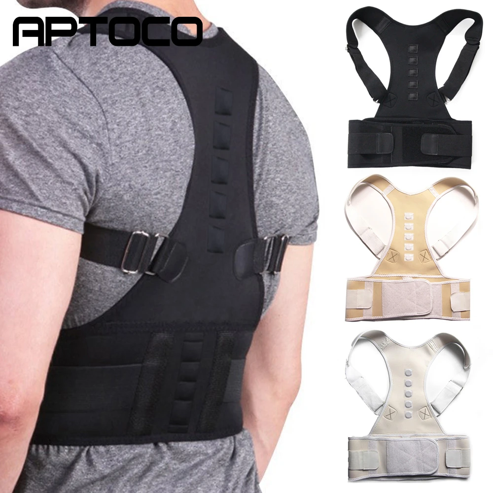 Adjustable Magnetic Posture Corrector Corset Back Brace Back Belt Lumbar Support Straight Corrector for Men Women S-XXL