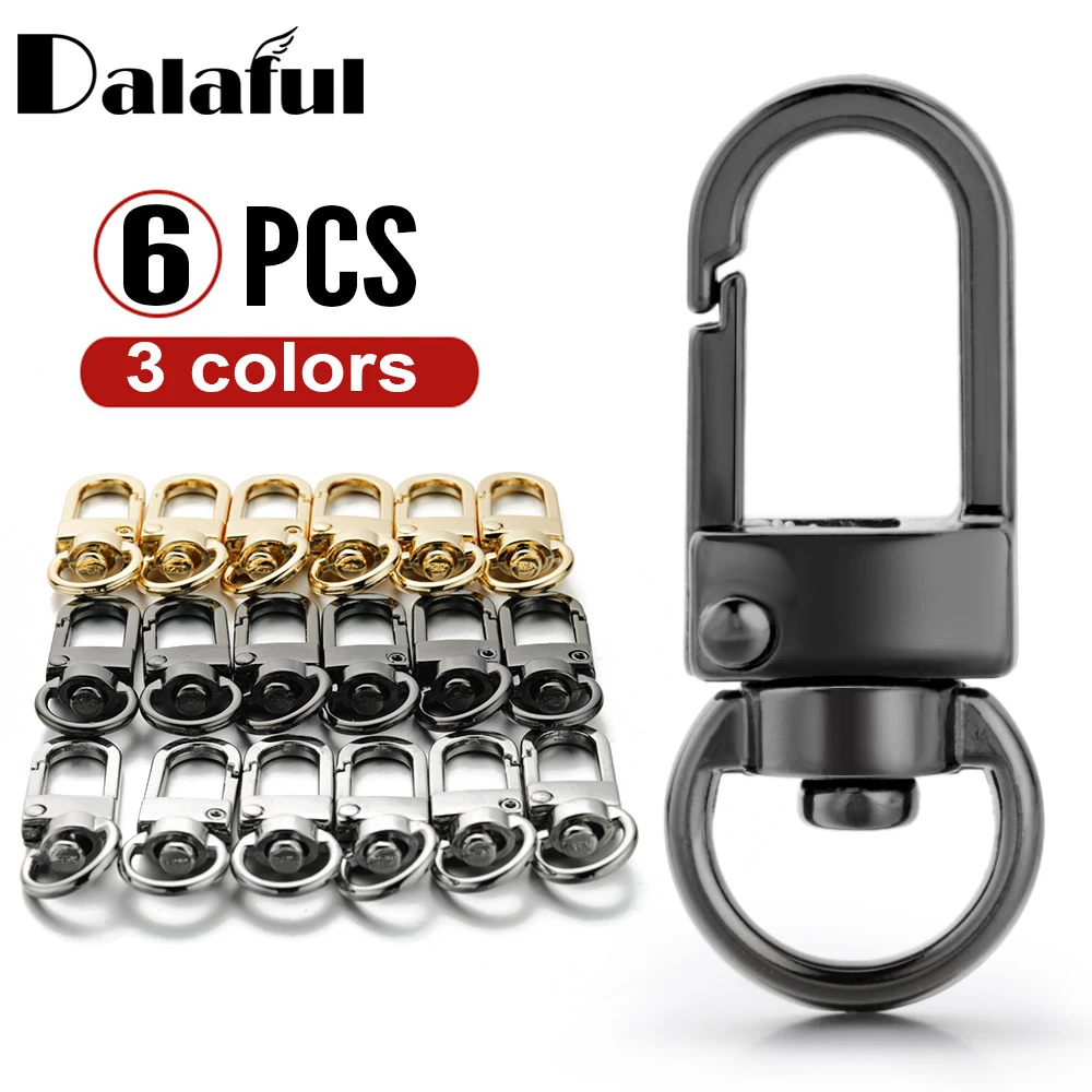 6 Pcs/Lot Keychain DIY Accessories Dog Collar Buckles Swivel Trigger Clip Connector For Bag Clasp High Quality Key Ring DIY P024