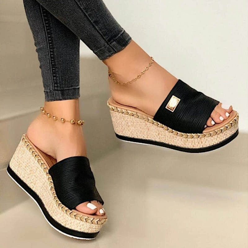 Women's Sandals 2021 Summer Female Slippers Flat Woman Peep-toe Comfort Slip-on Casual Shoes Mujer Slingback