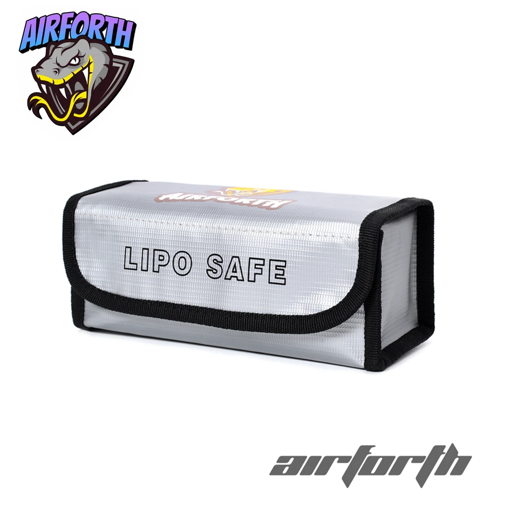 AIRFORTH 185x75x60mm Mini Fireproof Waterproof Explosion-Proof Portable Safety Lipo Battery Bag for FPV Racing Freestyle Drones