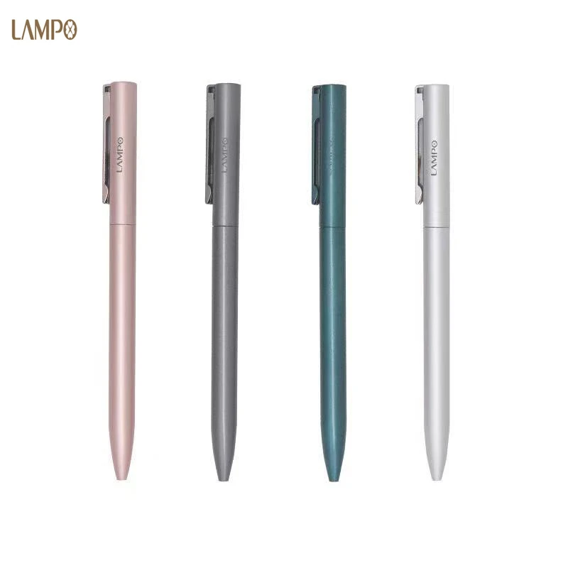Xiaomi LAMPO Premium Metal Sign Pen Rotary 0.5mm Gel Pens Black ink Smooth Writing for Business School Student Gift Stationery