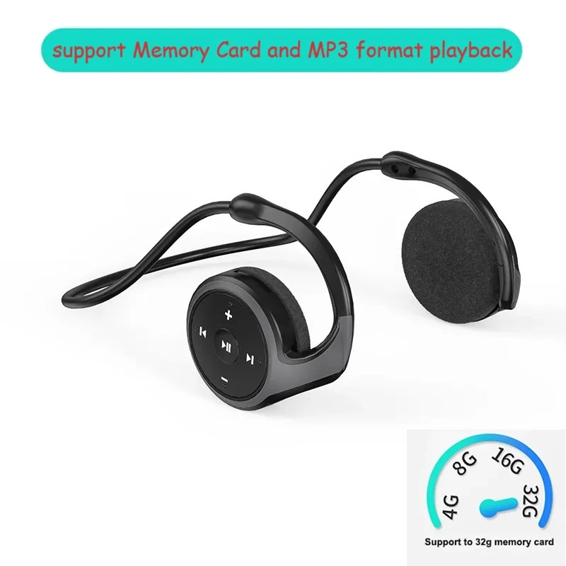 Picun T6 Ear Hook Wireless Bluetooth Earphone Sport Waterproof Headset MP3 Noise Reduction Earphones Support TF Card