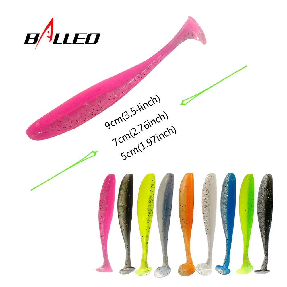 Balleo Easy Shiner 10colors soft lure 7cm/9cm/12cm Fishing lure Shad Silicone bait Soft Plastic Bait  Feeder For Pike fishing