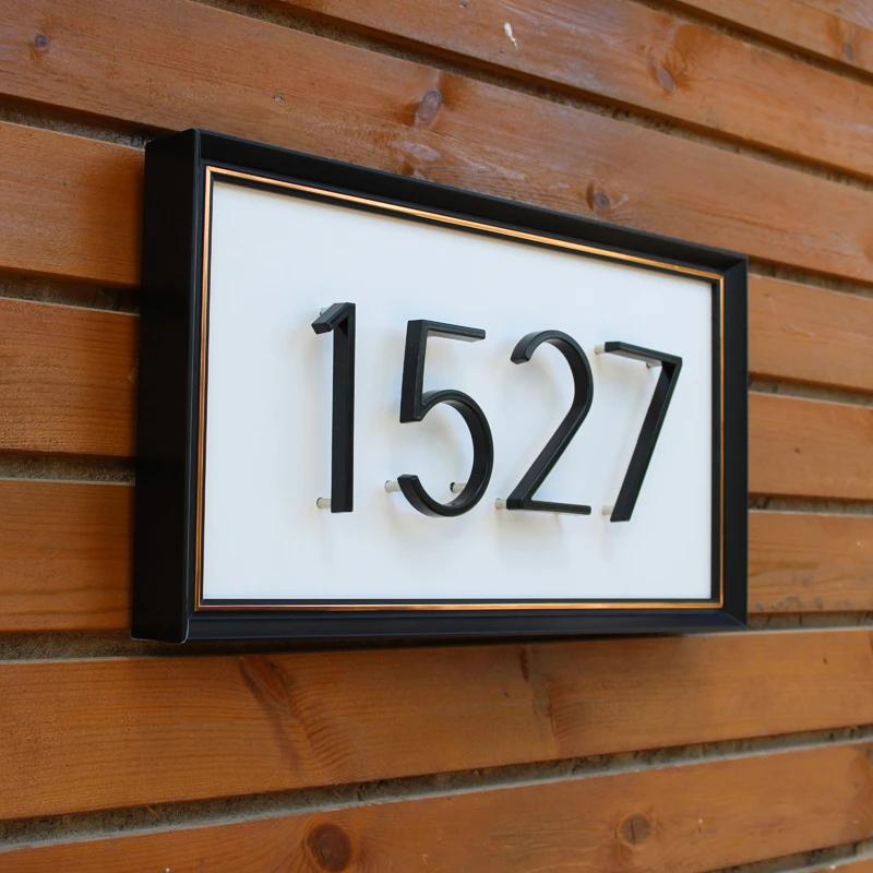 5-Inch Black Floating House Number #0-9 Modern Alphabet Home Door Number Outdoor Letter