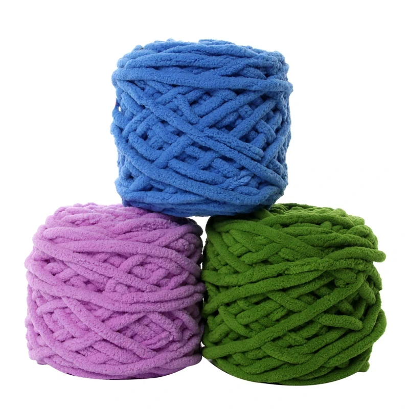 1pc Colorful Dye Scarf Hand-knitted Yarn For Hand knitting Soft Milk Cotton Yarn Thick Wool Yarn Giant wool blanket