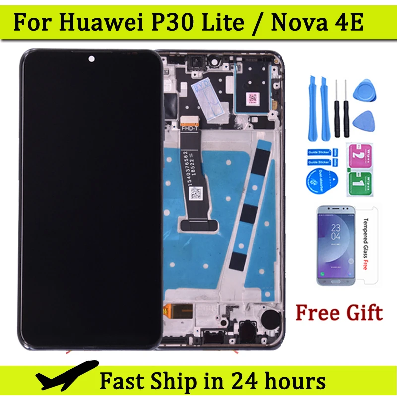 Original LCD For HUAWEI P30 Lite LCD Display Touch Screen Digitizer Assembly For Huawei Nova 4e MAR-LX1 LX2 AL01