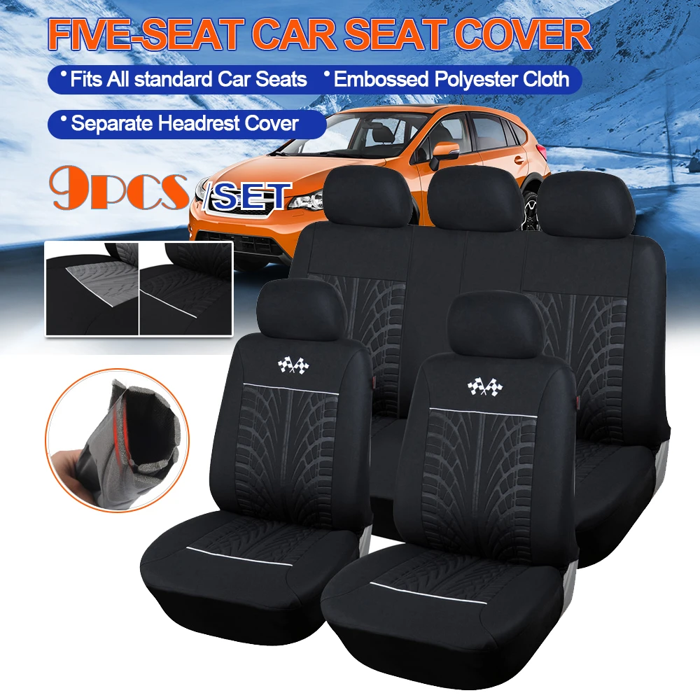 AUTOYOUTH Sports Car Seat Covers Universal Vehicles Seats Car Seat Protector Interior Accessories For TOYOTA Corolla RAV4 BLACK