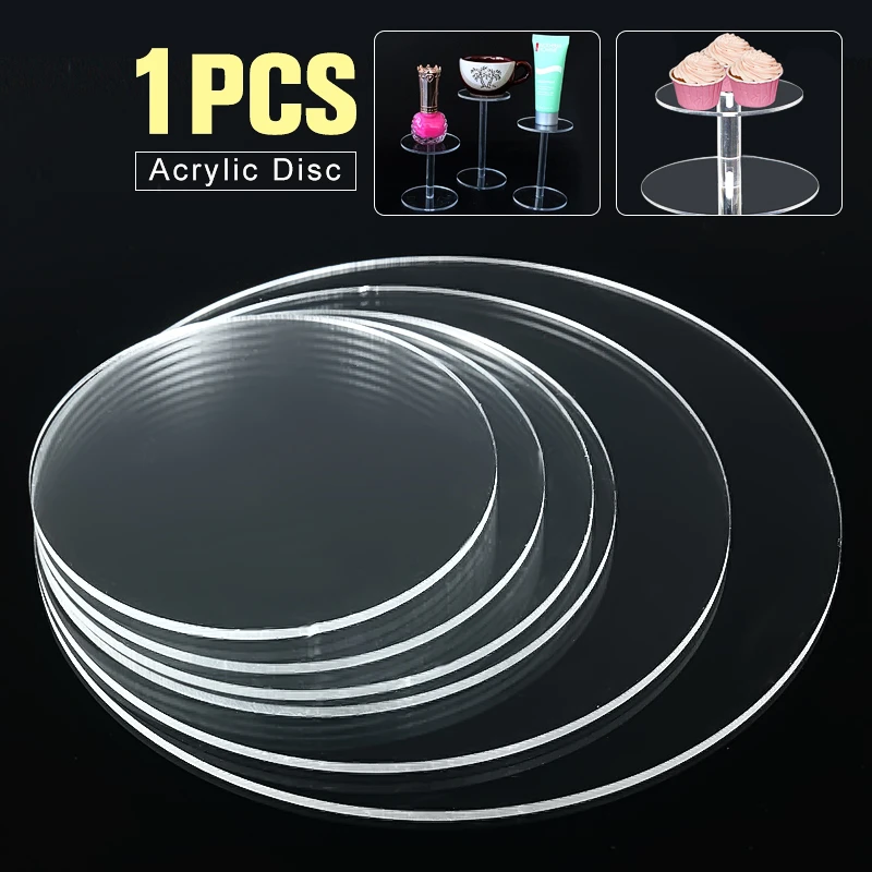 2.5mm Clear Extruded Acrylic Circle Earrings With Hole Acrylics Discs Beads  Plexiglass For picture frames DIY Craft CD racks