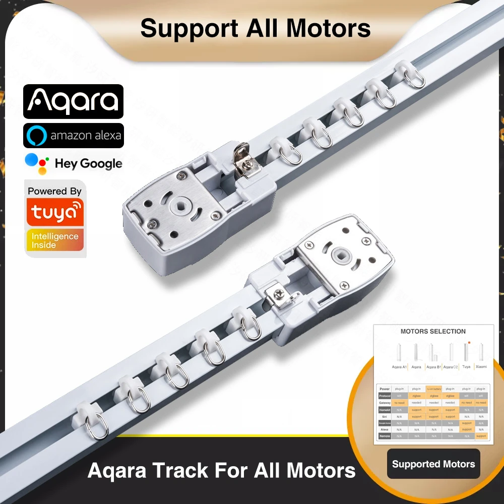 Aqara Smart Curtain Track Private Custom Zigbee Electric Curtain Rail Control System For Aqara B1 A1 Xiaomi Youping Wifi Motor