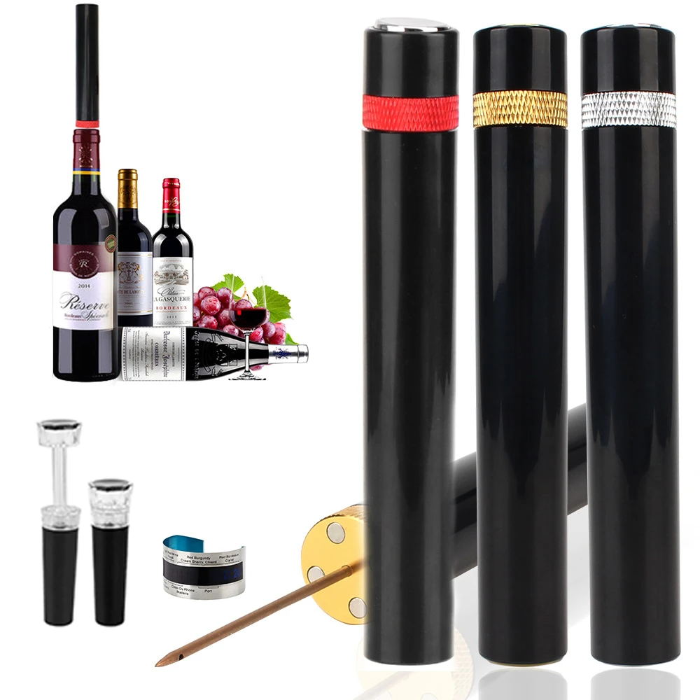 Wine Bottle Opener Portable Air Pressure Pump  Air Pressure Corkscrew Pin Jar Cork Remover KitchenTools Bar Wine Accessories