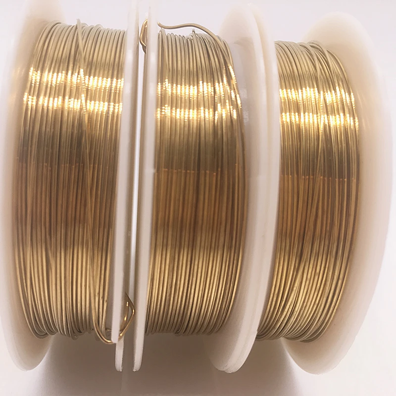 Wholesale 0.2/0.3/0.4/0.5/0.6/0.7/0.8/1.0 mm Brass Copper Wires Beading Wire For Jewelry Making gold colors