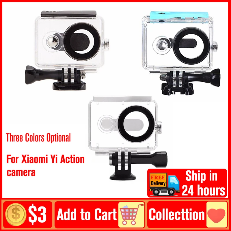 40M Waterproof Housing Case For Xiaomi Yi Action camera Diving Waterproof Sports Box Underwater camera housing For Xiaomi yi