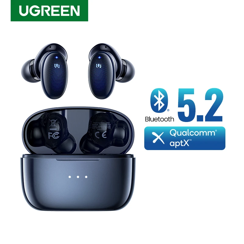 【Upgrade】UGREEN HiTune X5 TWS Wireless Earbuds Bluetooth 5.2 Headphones Qualcomm QCC3040 aptX Codec TWS Headphone Wireless