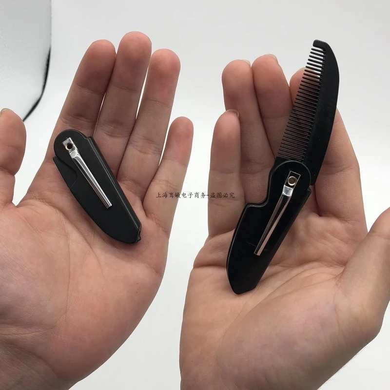 New Arrivals Foldable 1 Pcs Mens Womens Beauty Handmade Folding Pocket Clip Hair Moustache Beard Massage Comb Fast Shipping