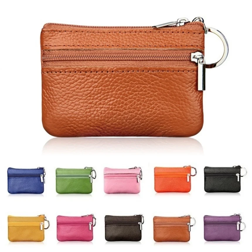 PU Leather Coin Purses Women's Small Change Money Bags Pocket Wallets Key Holder Case Mini Functional Pouch Zipper Card Wallet