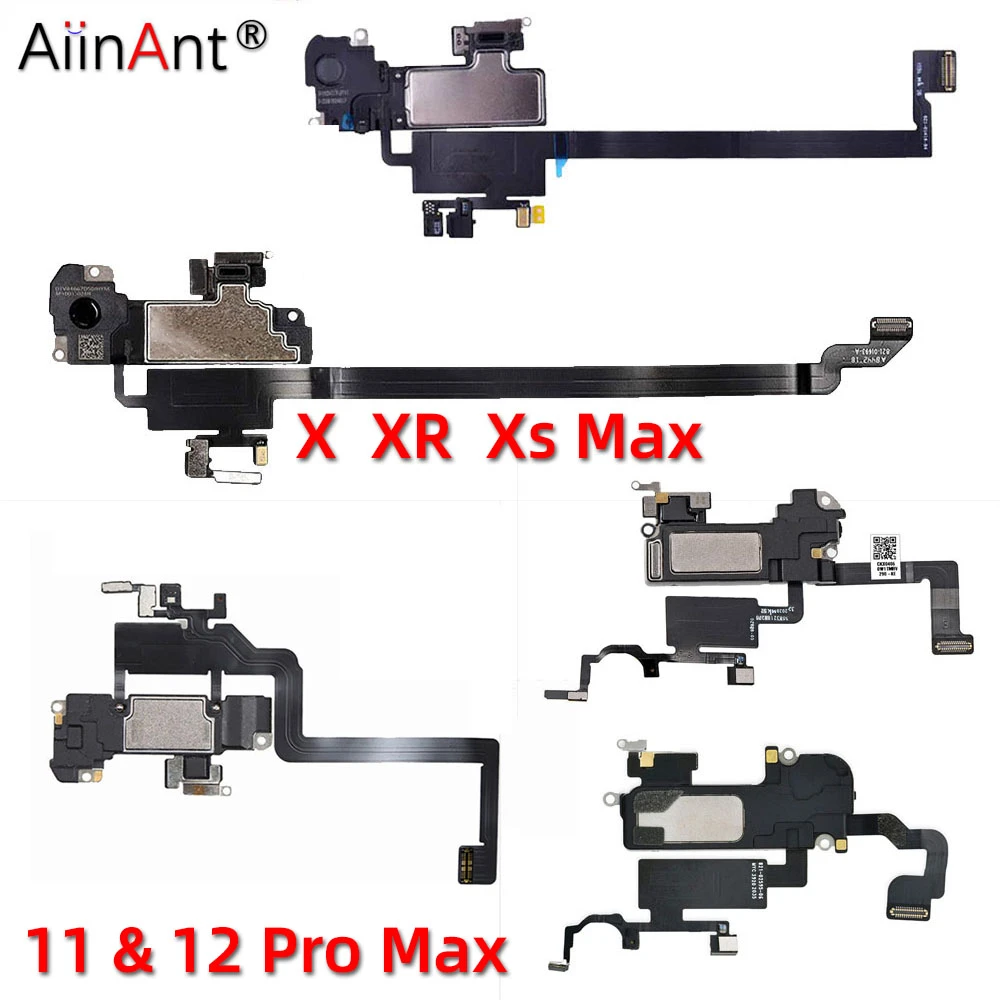 Original Ear Earpiece Flex For iPhone X Xs Max XR Proximity Light Sensor Sound Earphone Speaker Flex Cable Assembly